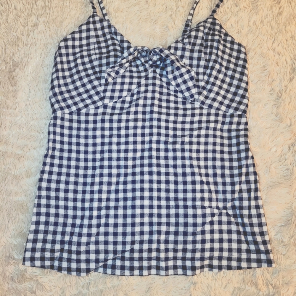 Old Navy - Gingham Fit and Flare Tank Top, Size S